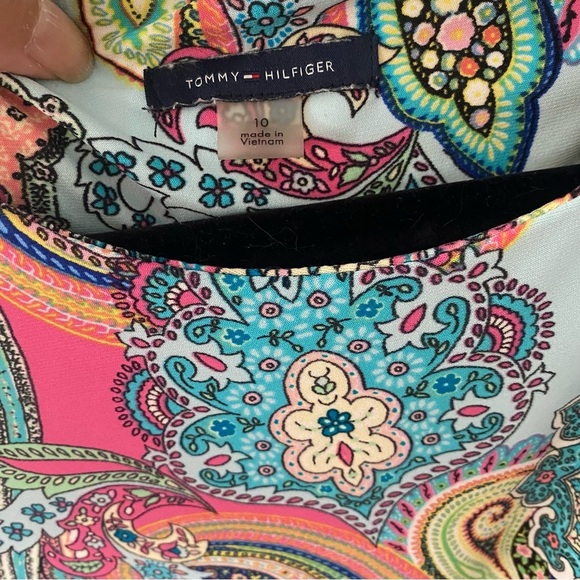 Tommy Hilfiger Preppy Paisley 3/4 Bell Sleeve Shift Dress - Picture 6 of 7